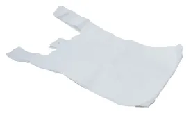 11 x 17 x 21 15mu White Vest Plastic Carrier Bags (Daffodil)