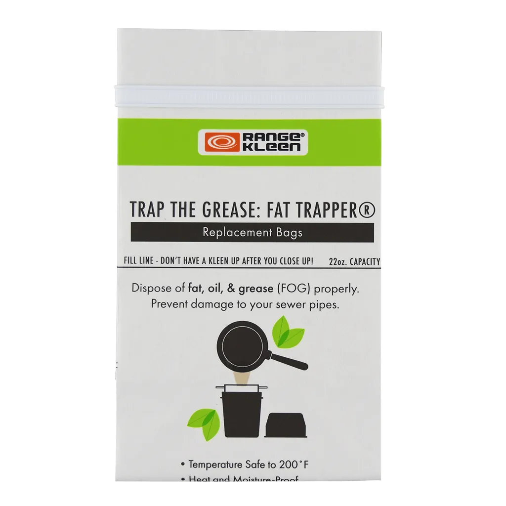 60002 Trap the Grease Fat Trapper with 2 Grease Disposable Bags by Range Kleen