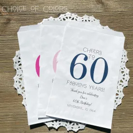 60th Birthday Favor Bags