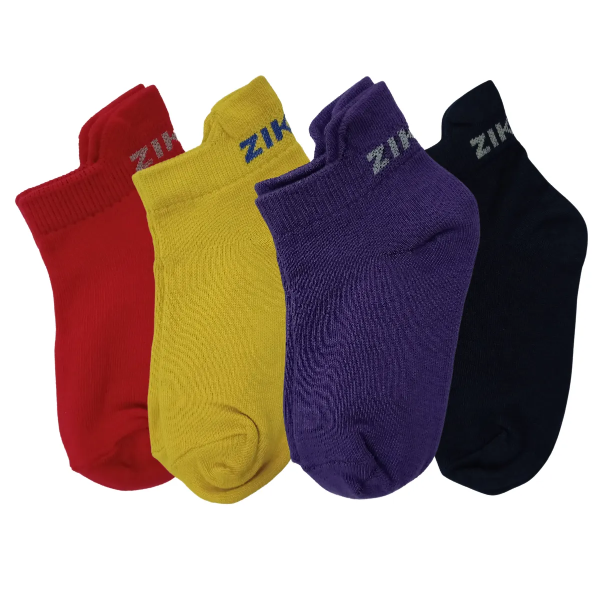 Ankle Length Colorful Socks Combo for Kids (6-9 Years, 4 Pairs )