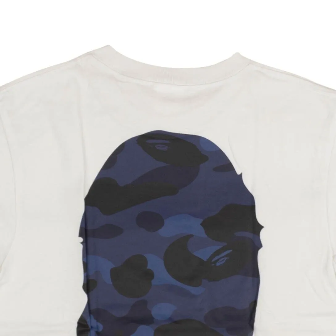 Bape Camo Logo Short Sleeve T-Shirt - White/Blue