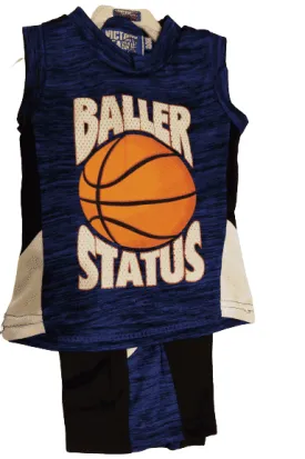 Boys, blue, 2pc, basketball short set size 0/3 mos