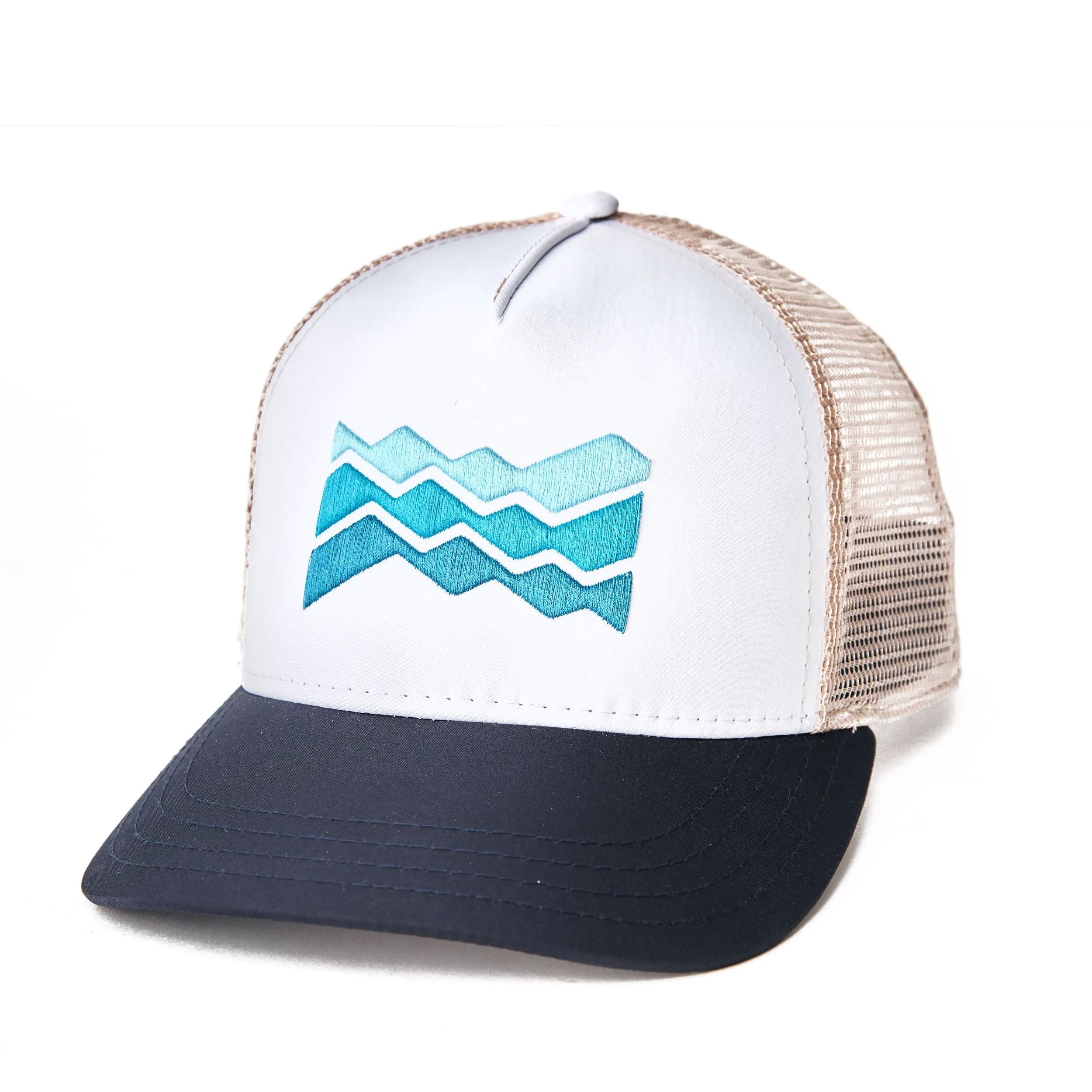 BRN Ridgeline Trucker Hat (White/Khaki)