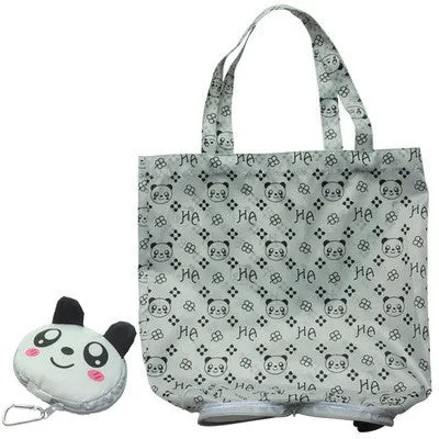 Cartoon Animal Folding Shopping Tote Reusable Eco Bag Panda Frog Pig Bear waterproof shopping bag Grocery  Reusable  Handbags