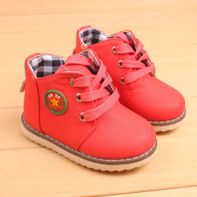 Children's hot sale fashion boots classic 2016 autumn winter kid's keep warm snow boots for boys girls size21-25