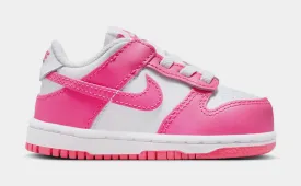 Dunk Low Laser Fuchsia Infant Toddler Lifestyle Shoes (White/Pink)