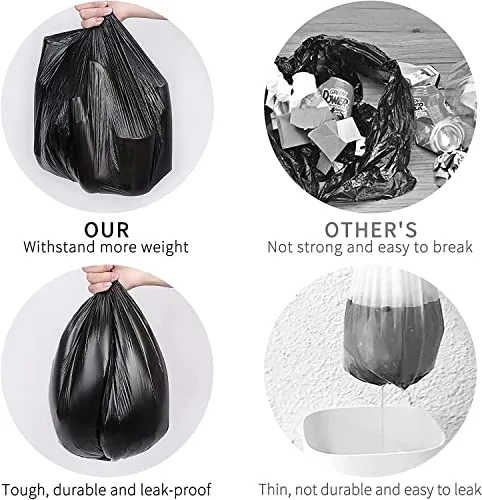 Ezee Garbage Bags - 48X54 Cm (6 Rolls, 180 Bags, Medium, Black, plastic)
