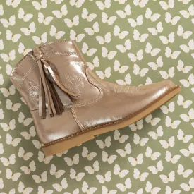 Hannah Suede Boot Metallic Blush