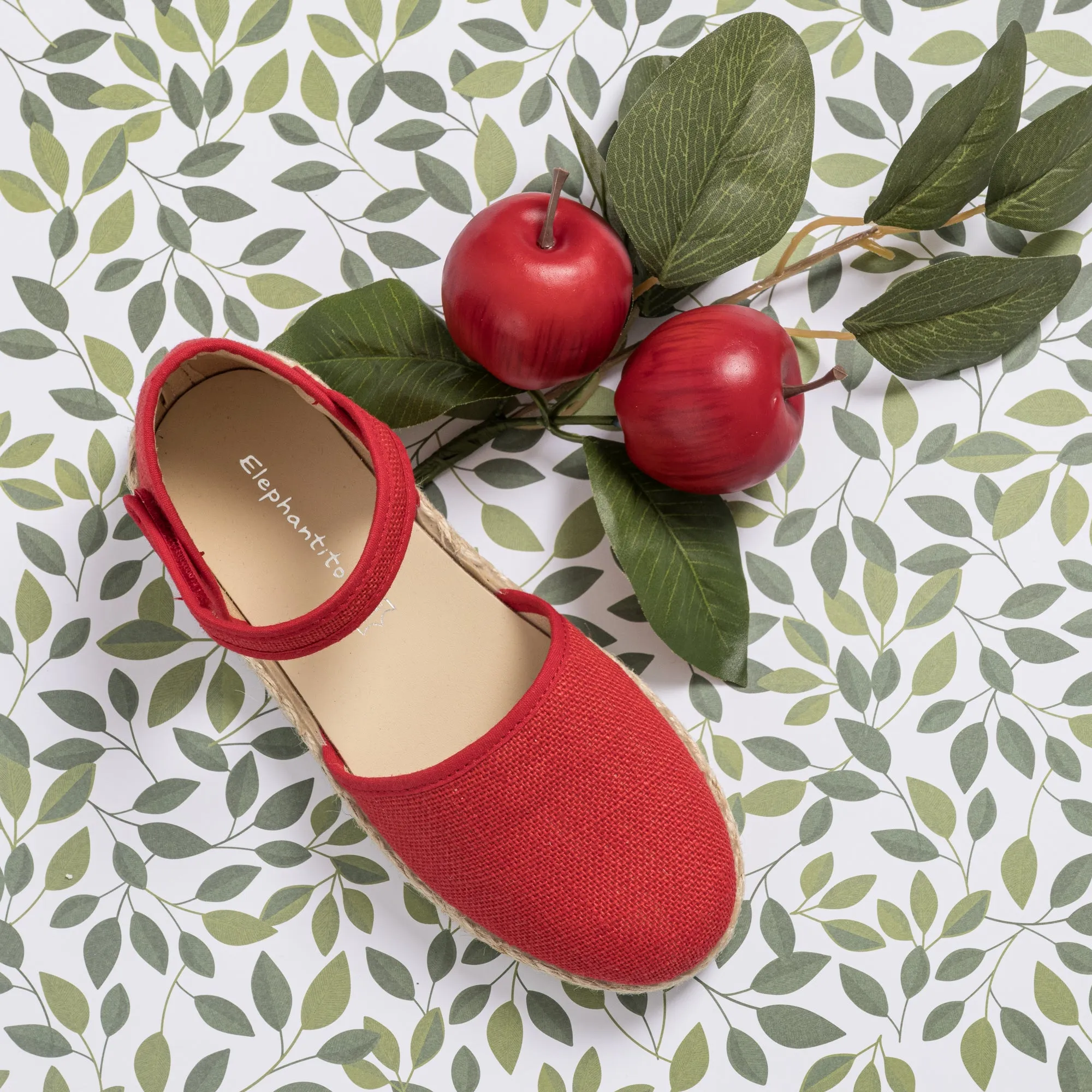 Linen Classic Espadrille Red