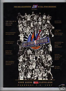 lot of 8 1997 NBA ALL-STAR GAME PROGRAMS 50 GREATEST PLAYERS