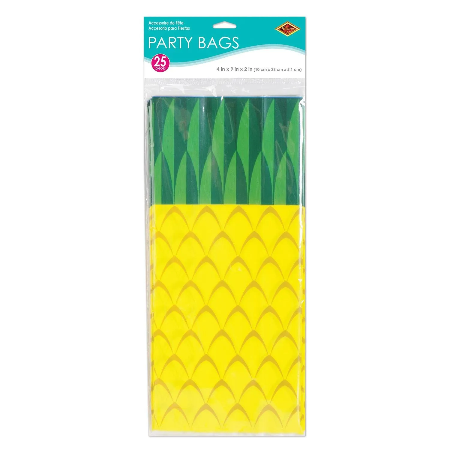 Luau Party Pineapple Cello Bags (25 per Package)