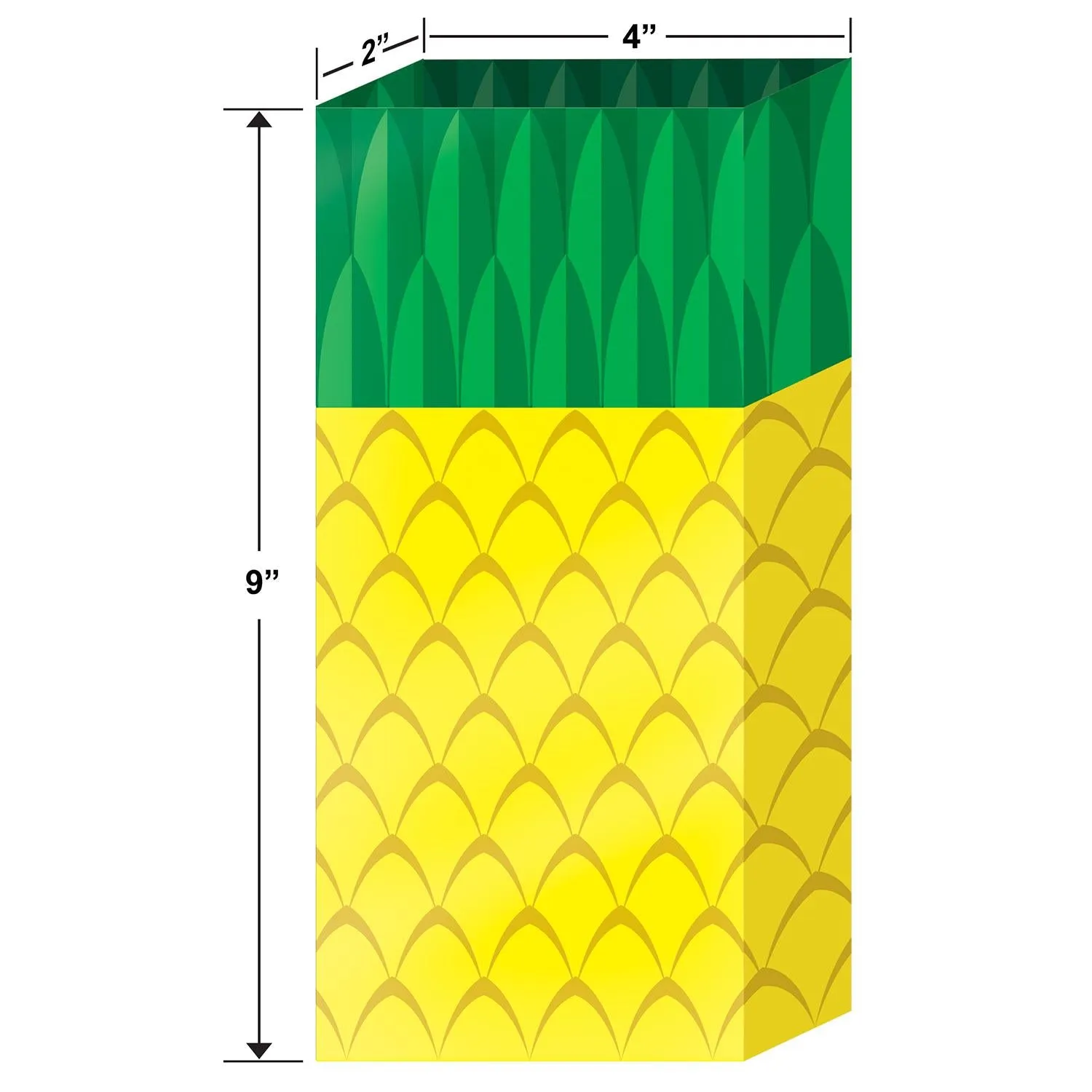 Luau Party Pineapple Cello Bags (25 per Package)