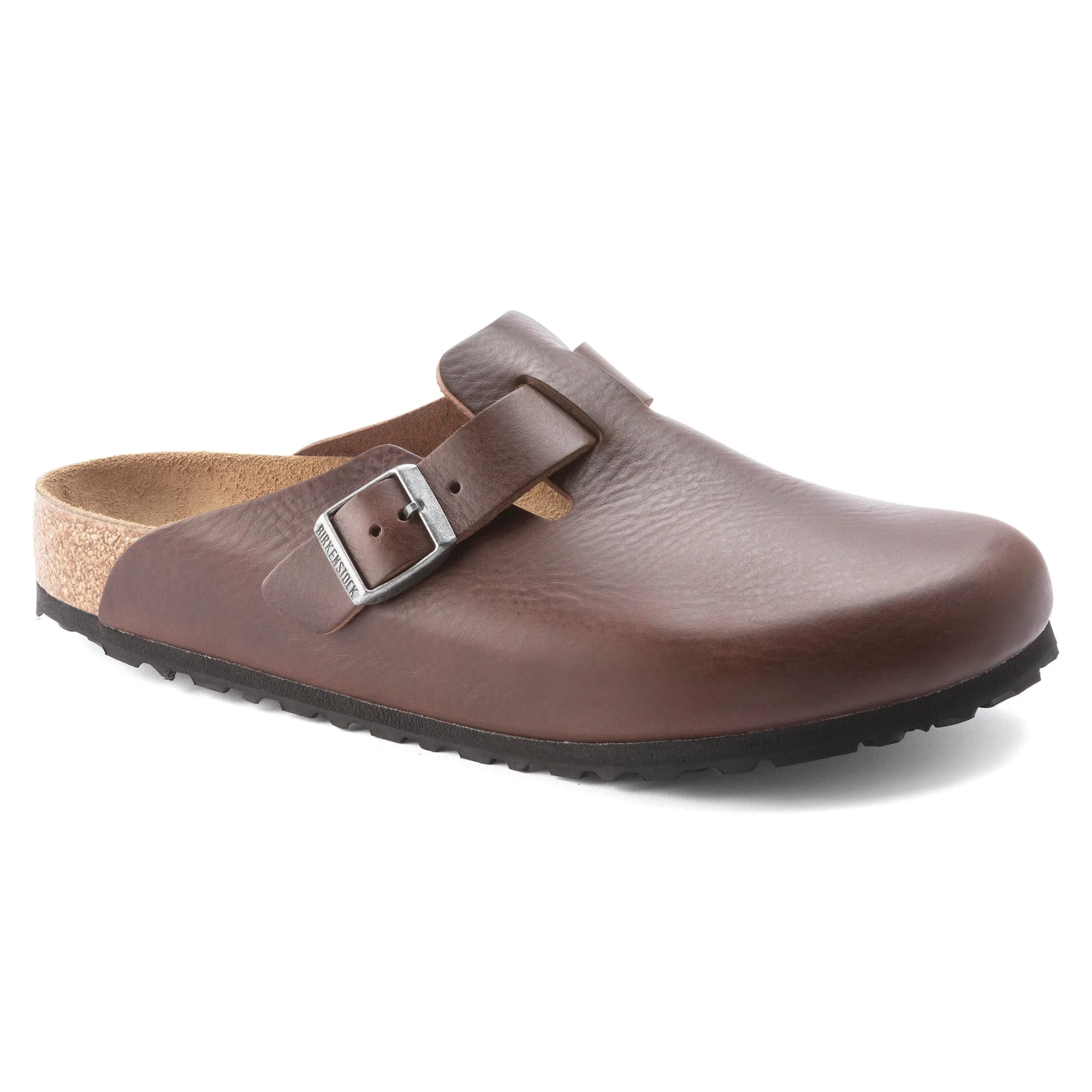 Men's Birkenstock Boston Grip Leather Color: Vintage Wood Roast