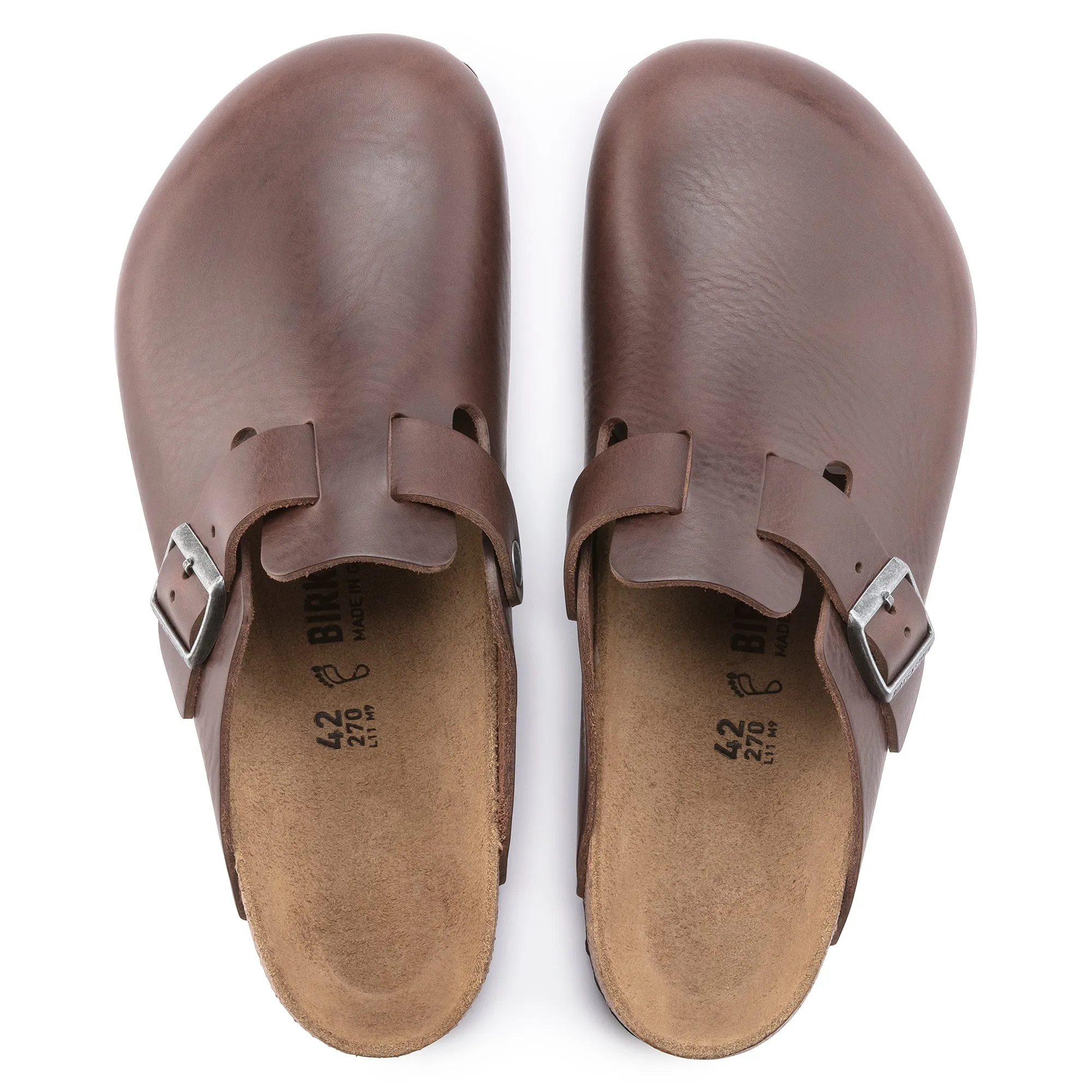 Men's Birkenstock Boston Grip Leather Color: Vintage Wood Roast
