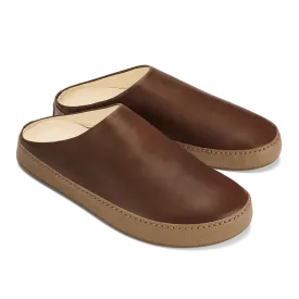 Men's Olukai Hamani Leather Mules Color: Toffee / Tan