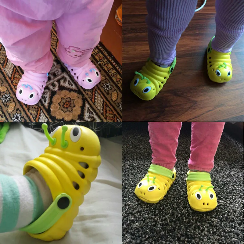 New 2016 Kids summer sandal Cute caterpillar garden shoes Child boys and girls baby sandals indoor slippers slip Children's hot