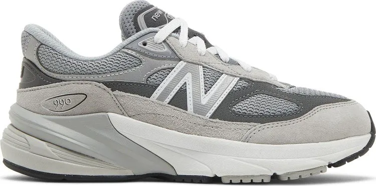 New Balance 990v6 Big Kid 'Castlerock' sneakers, gray