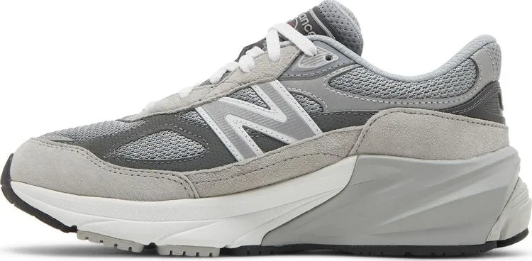 New Balance 990v6 Big Kid 'Castlerock' sneakers, gray