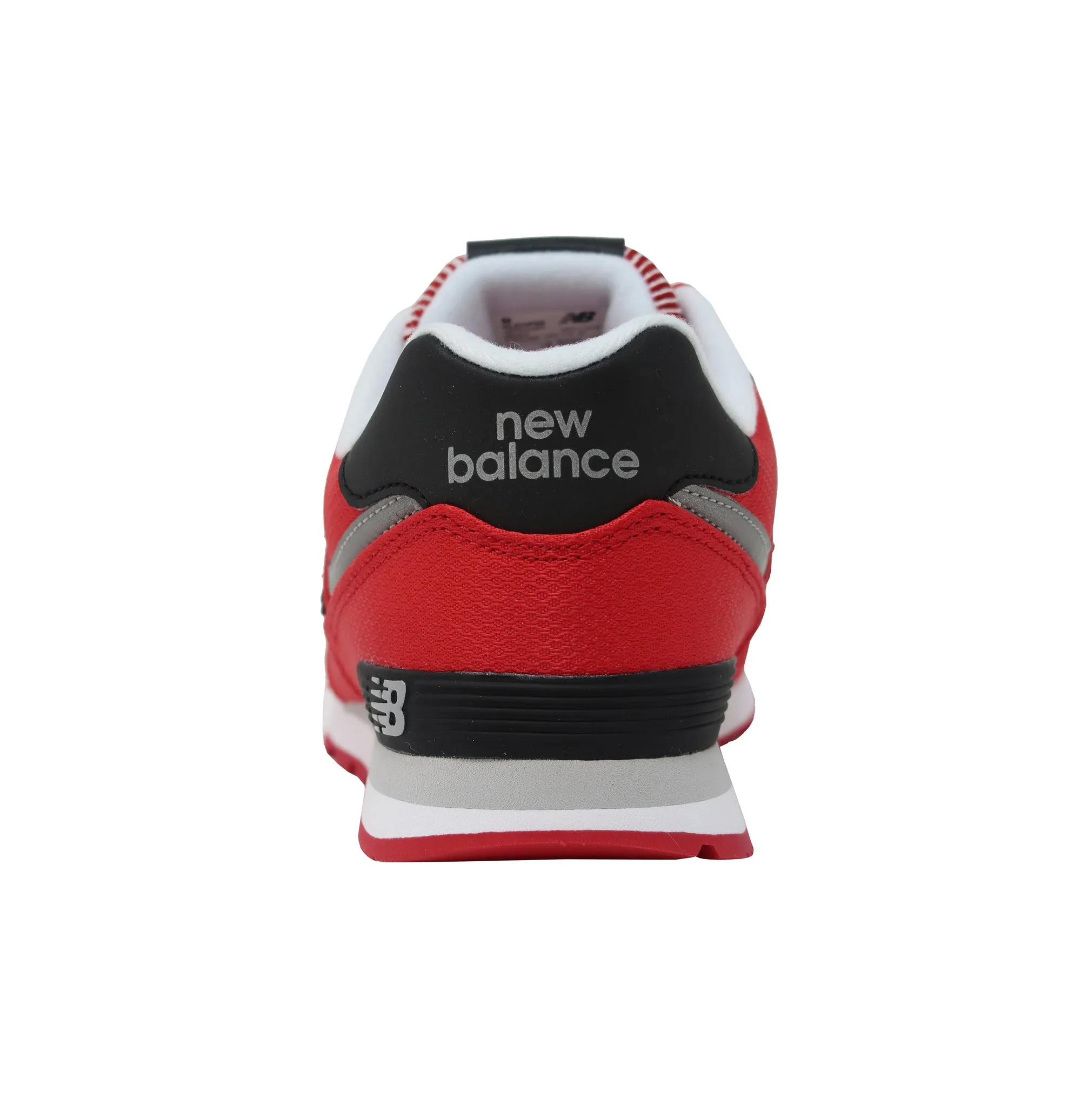 New Balance Big Kids 574 Black/Hot Red Shoes