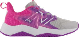 New Balance Rave Run v2 Big Kid X-Wide 'Summer Fog Hi-Pink' Sneakers, Gray