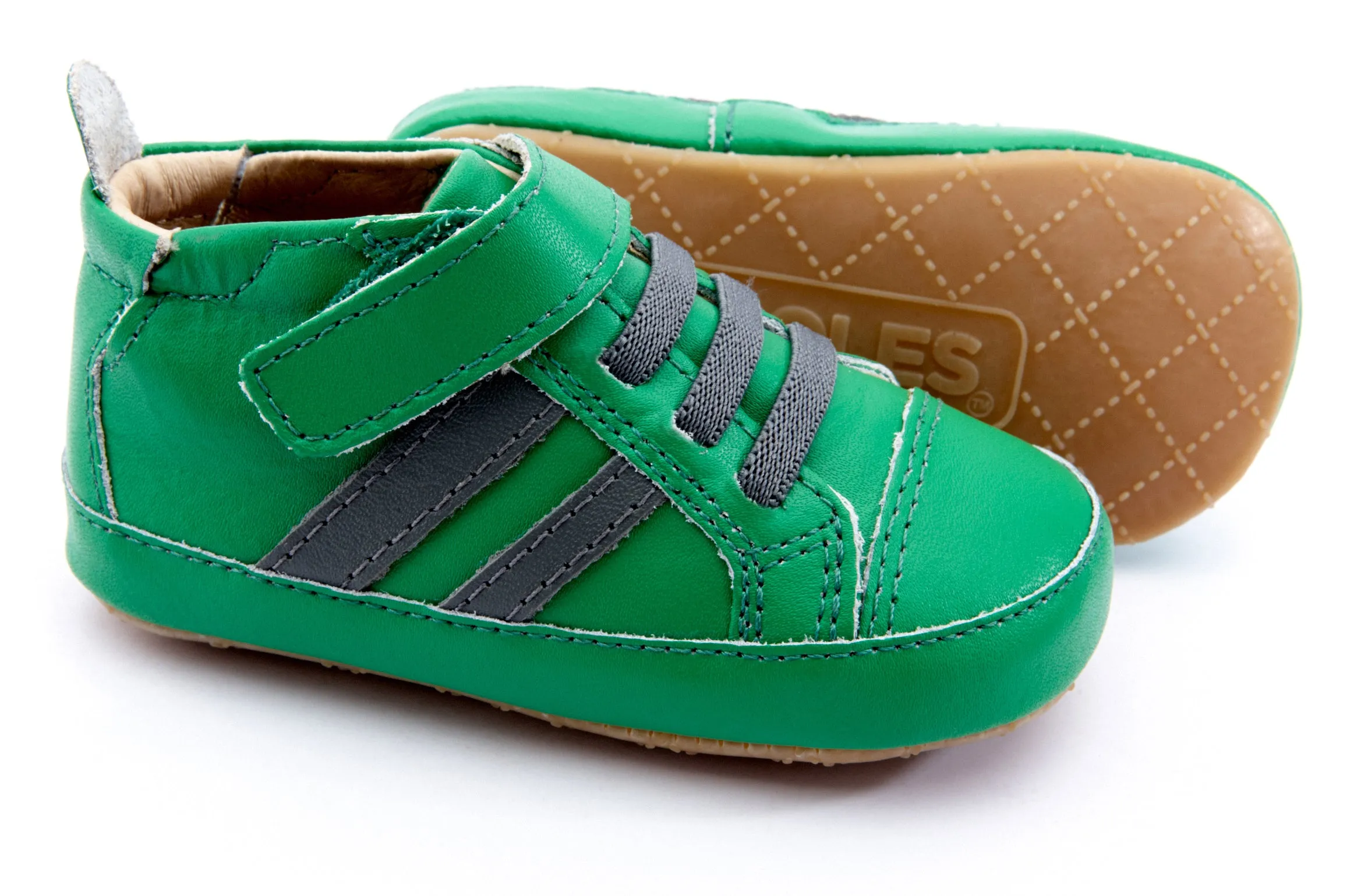Old Soles Boy's & Girl's 066R High Roller Shoes - Neon Green/Grey