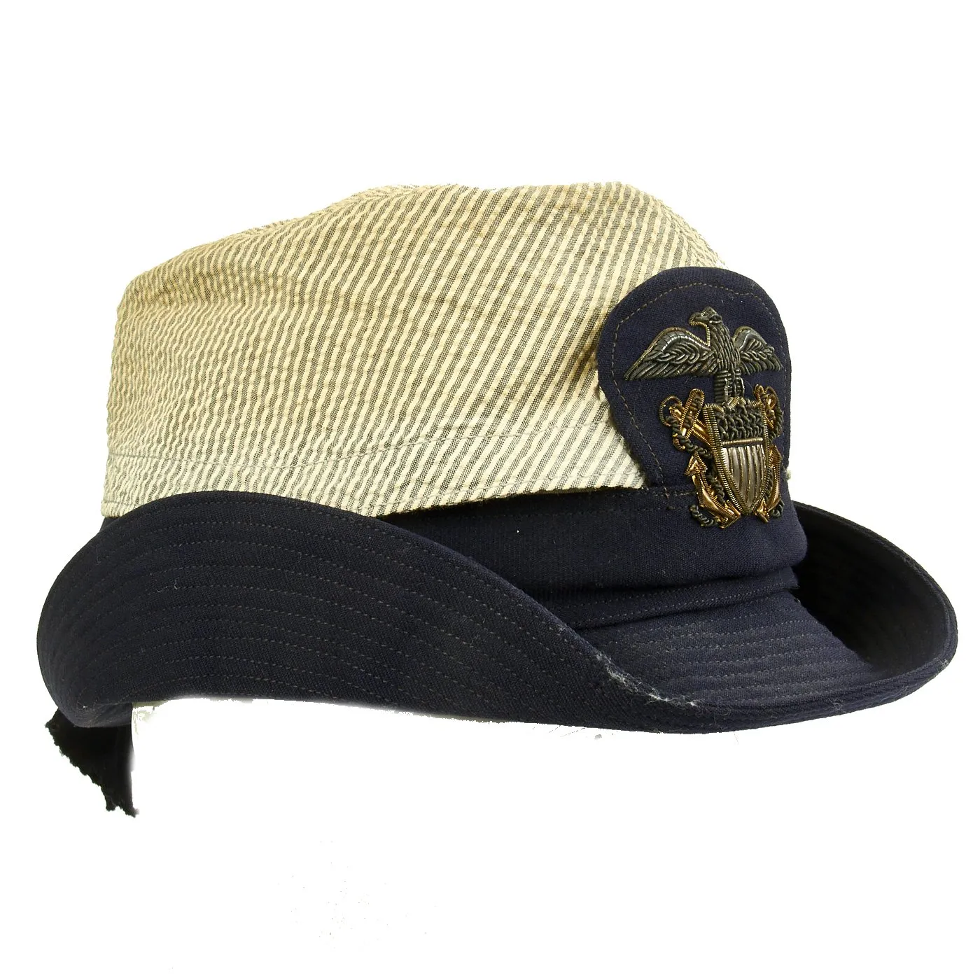 Original U.S. Navy WWII WAVES Named Officer Service Cap with Photograph