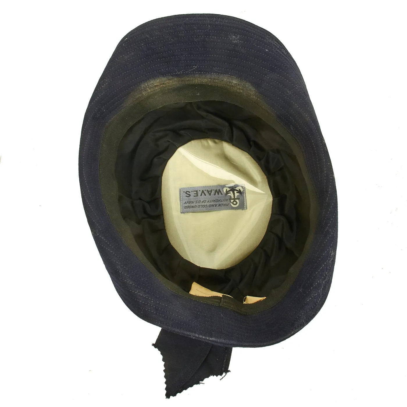 Original U.S. Navy WWII WAVES Named Officer Service Cap with Photograph
