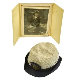 Original U.S. Navy WWII WAVES Named Officer Service Cap with Photograph