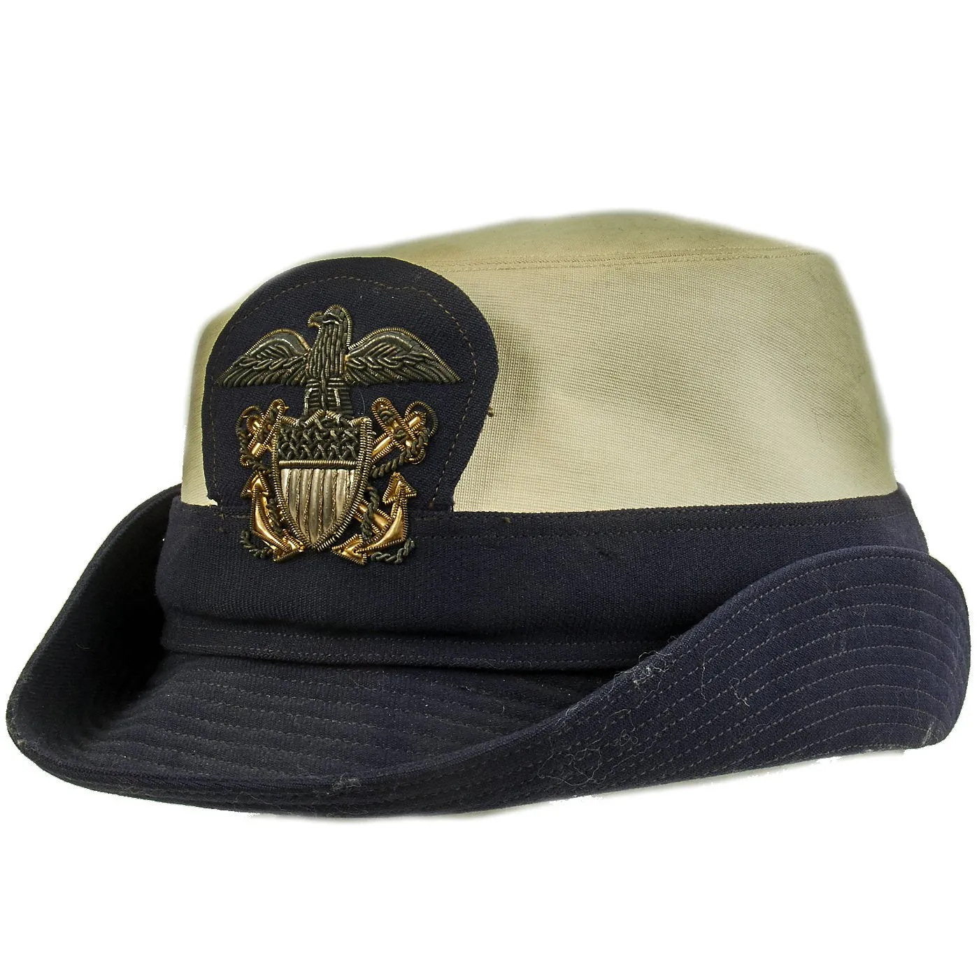 Original U.S. Navy WWII WAVES Named Officer Service Cap with Photograph