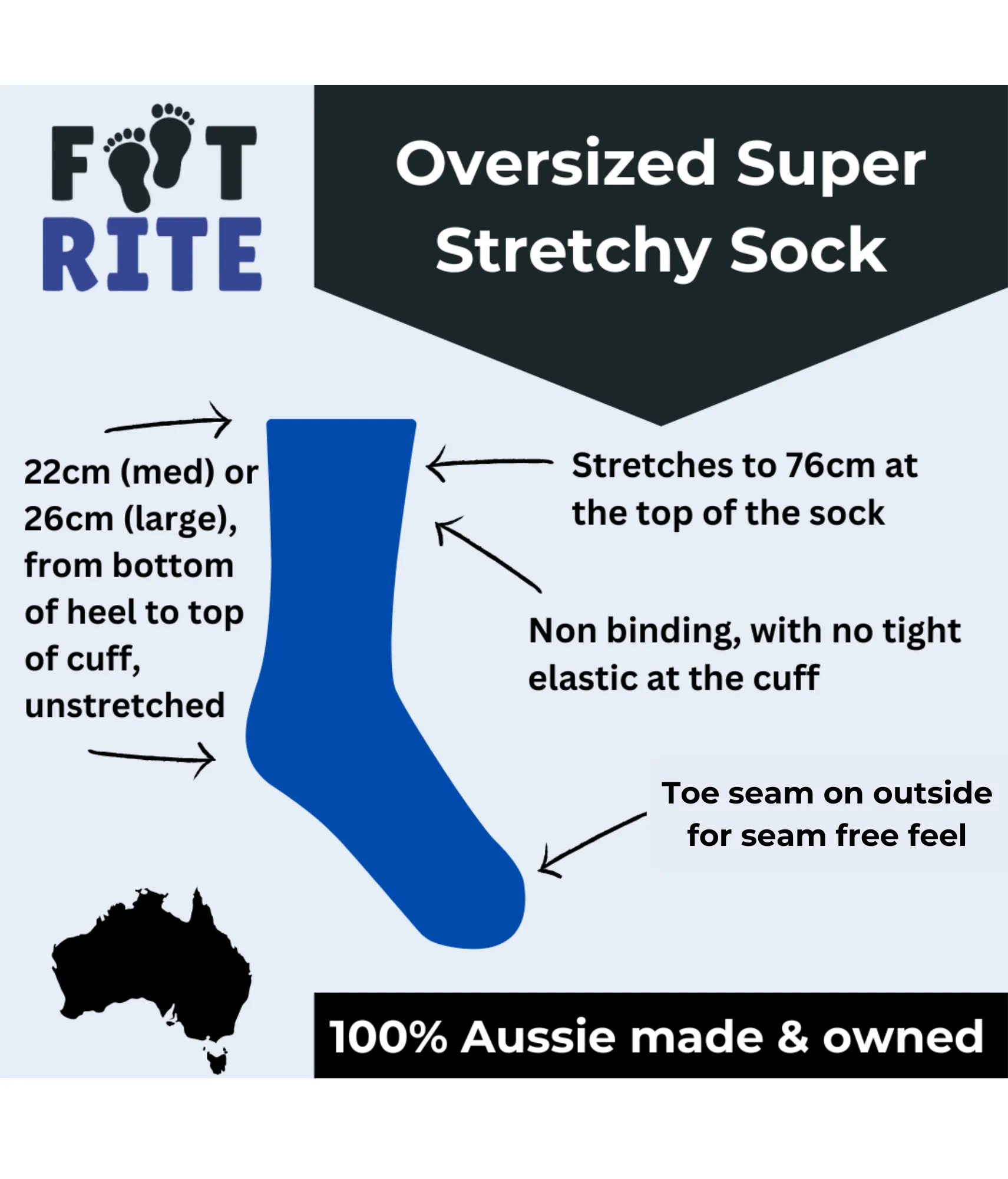 Oversized Extra Wide Socks in White