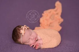 Peach Stretch Knit Baby Wrap