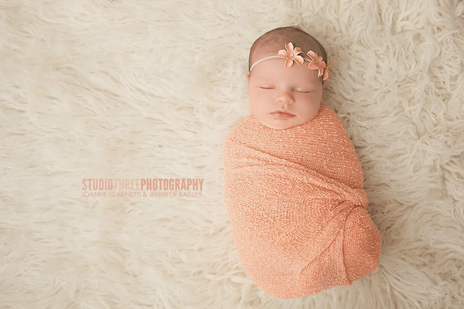 Peach Stretch Knit Baby Wrap