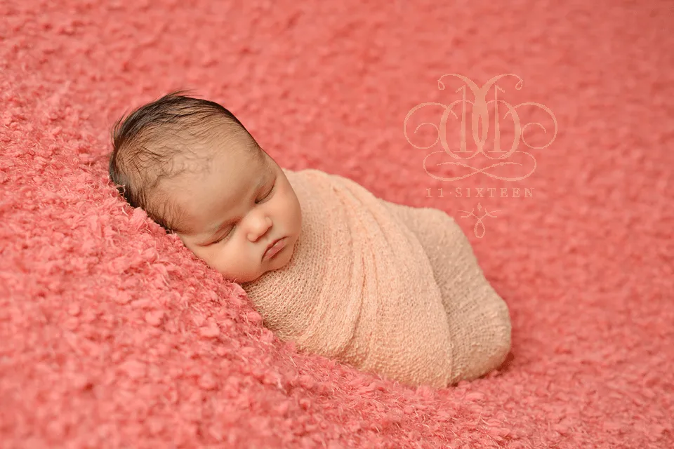 Peach Stretch Knit Baby Wrap