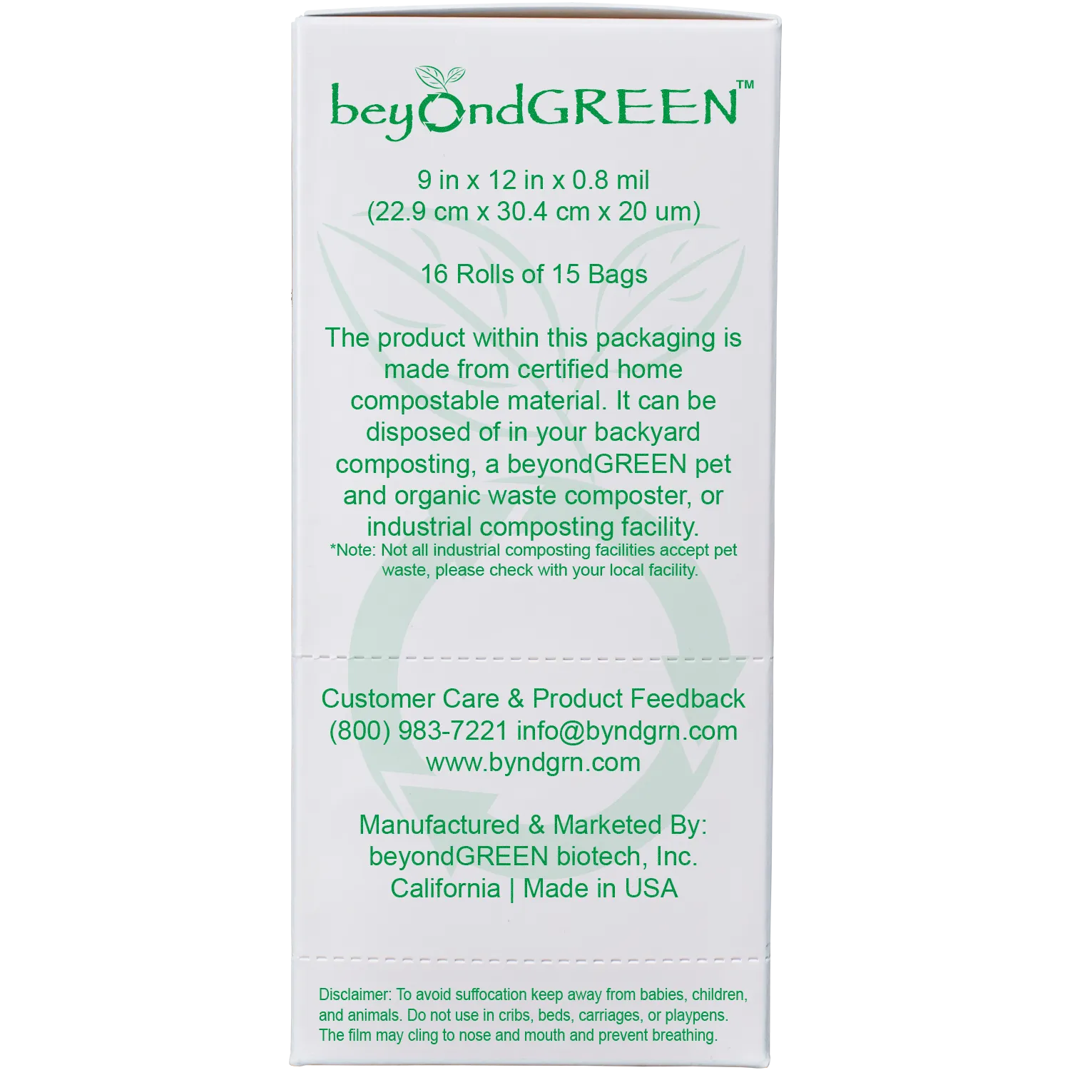 Plant-Based Dog Poop Bag Rolls for Leash Dispenser - 240 Bags