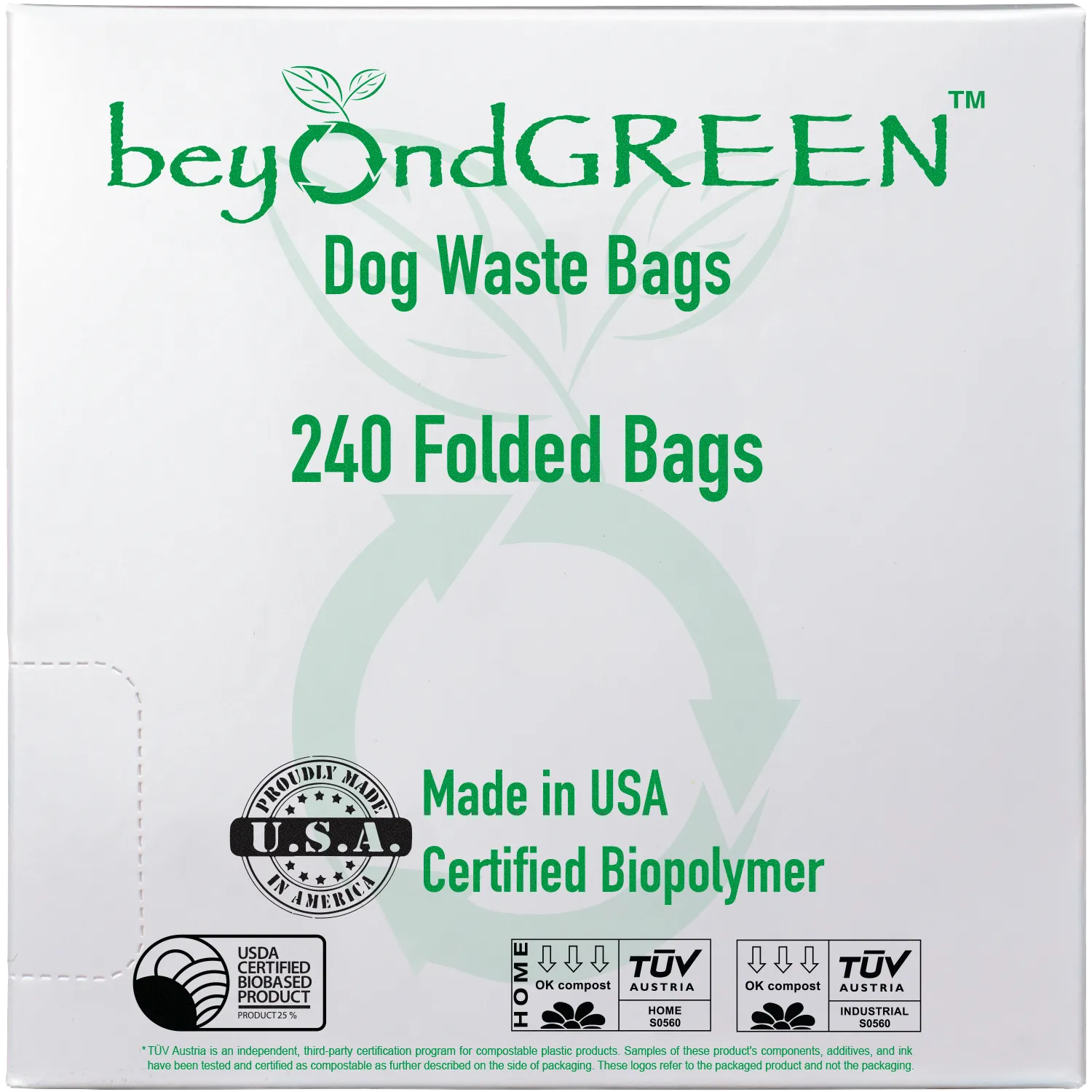Plant-Based Dog Poop Bag Rolls for Leash Dispenser - 240 Bags