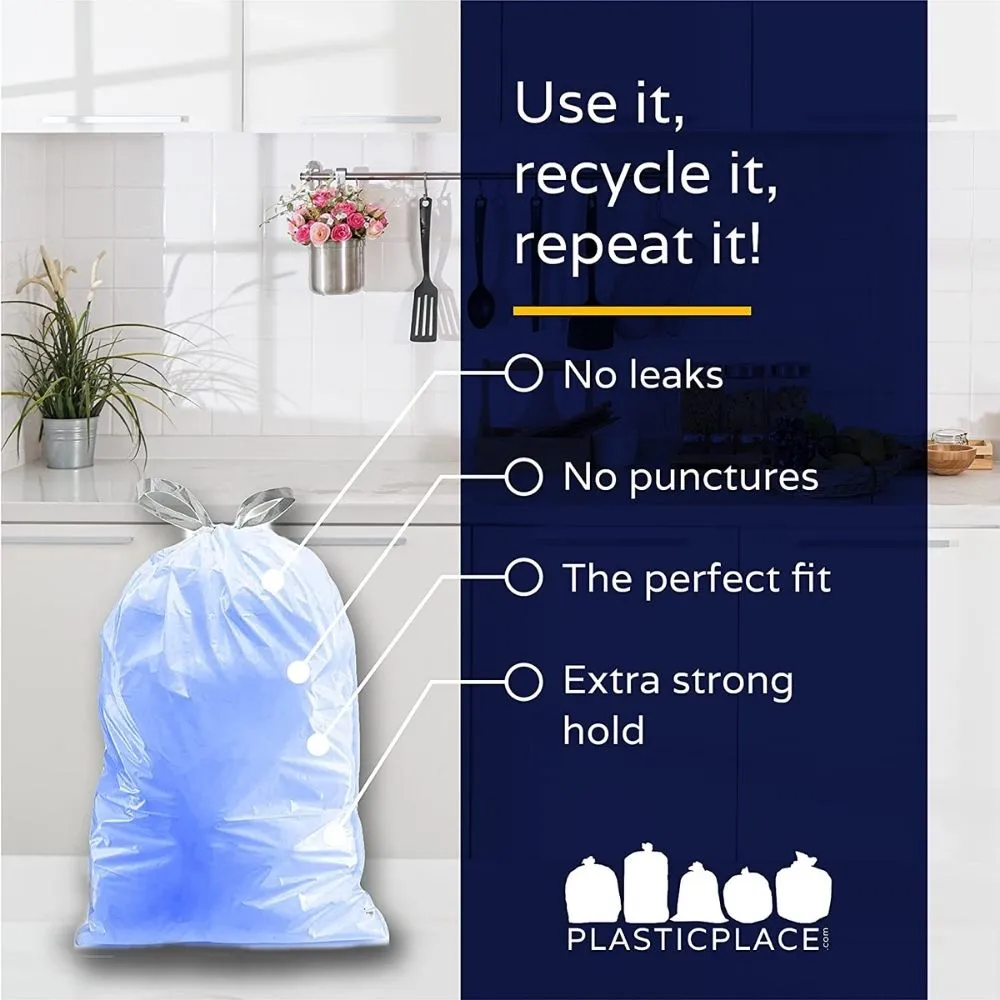 Sample  of 8-9 Gallon Simplehuman®* Compatible Blue Trash Bags Code H