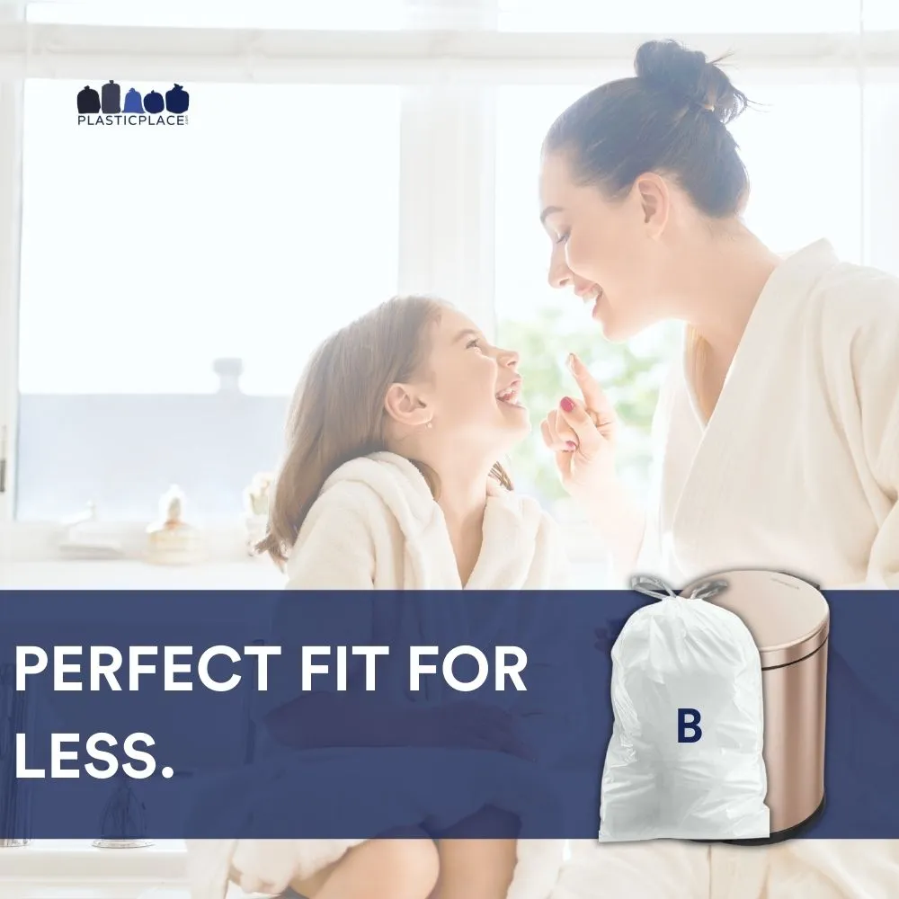 Simplehuman®* Compatible Trash Bags - Code B - 1.6 Gallon - 200/Case