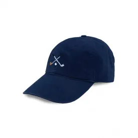 Smathers and Branson Crossed Clubs Needlepoint Hat/Navy