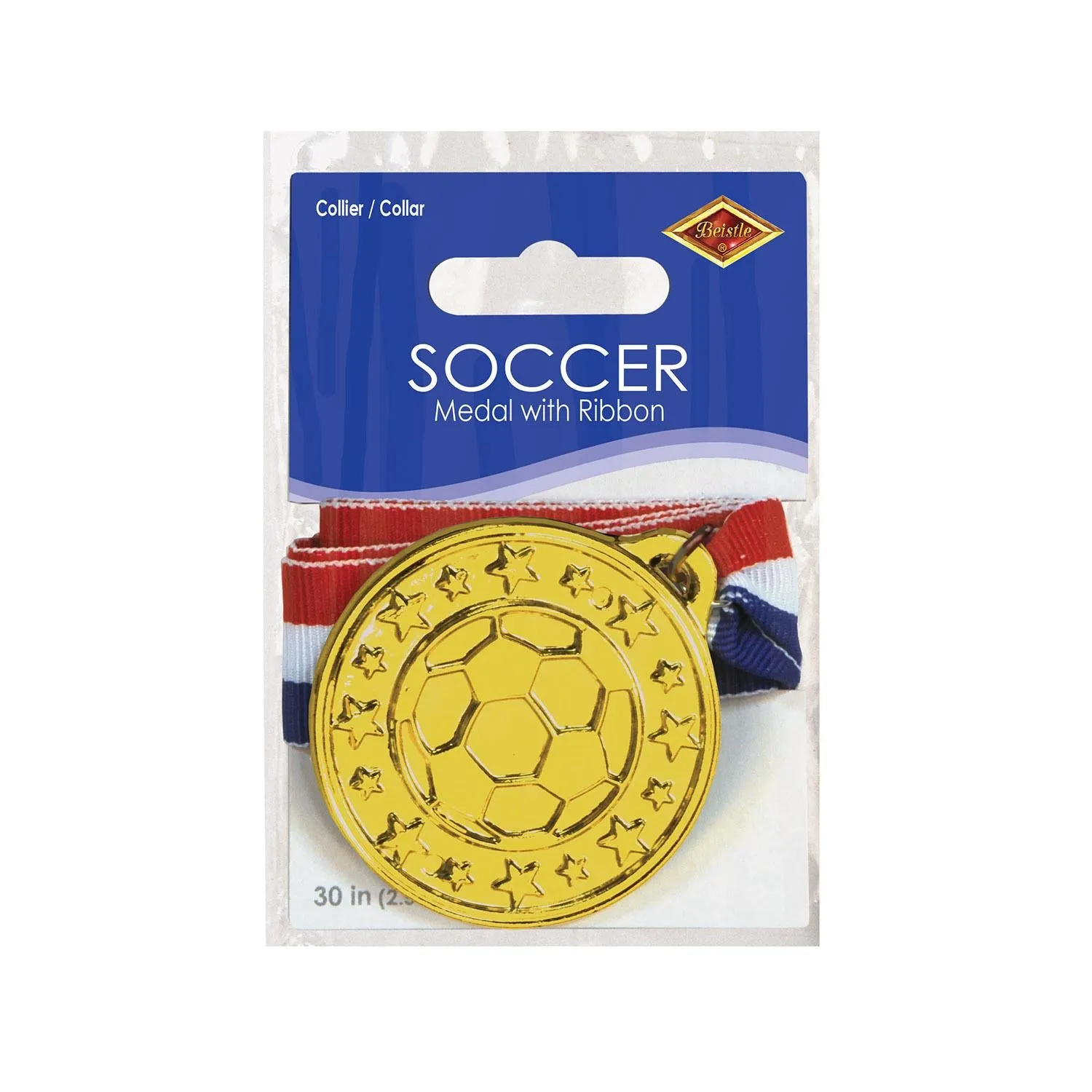 Soccer Medal with Ribbon