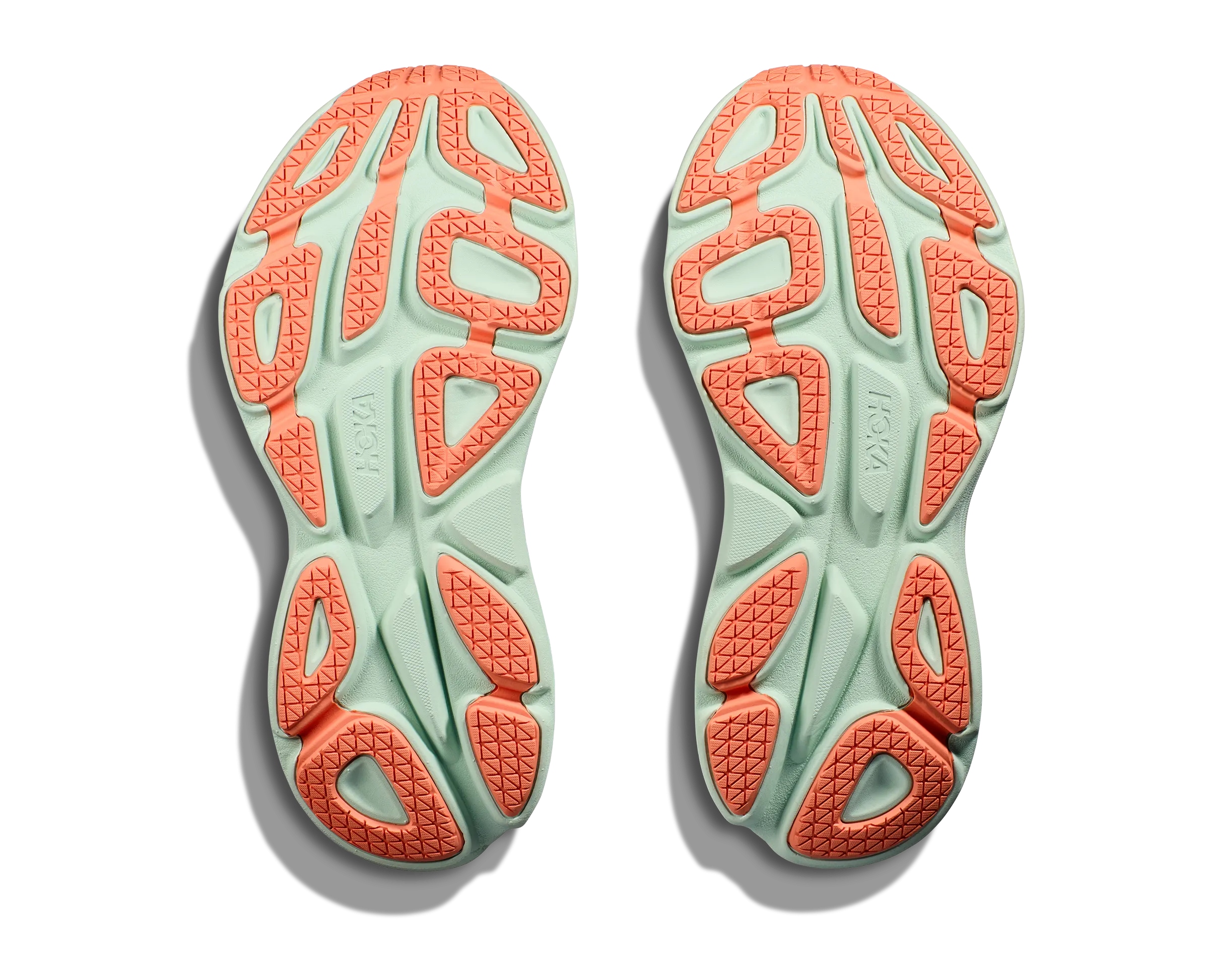 Women's Hoka Bondi 8 Color: Stardust / Aqua Breeze